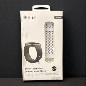 Fitbit 24mm Sport Band S/P Water-Resistant Silicone Compatible Smartwatche Clasp